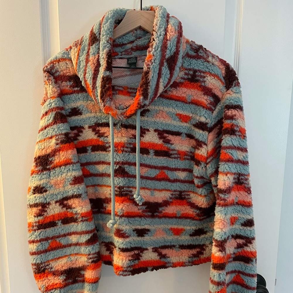 Target crop fuzzy sweatshirt.